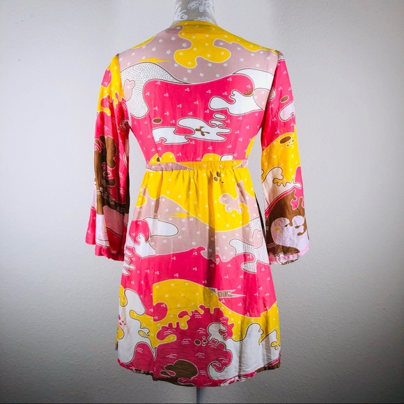 Diane Von Furstenberg Tunic Longsleeve Top / Swimsuit Cover-up Small EUC - Picture 6 of 8